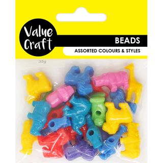 BEAD KIDS ANIMALS BRIGHT ASST 35G