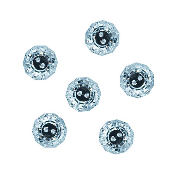 RHINESTONE BUTTONS CLEAR CRYSTAL 20PCS