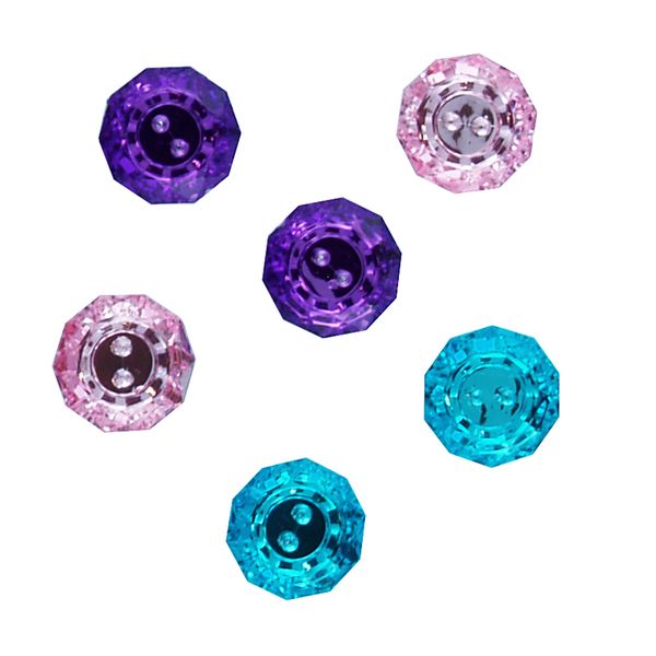 RHINESTONE BUTTONS PASTEL 20PCS