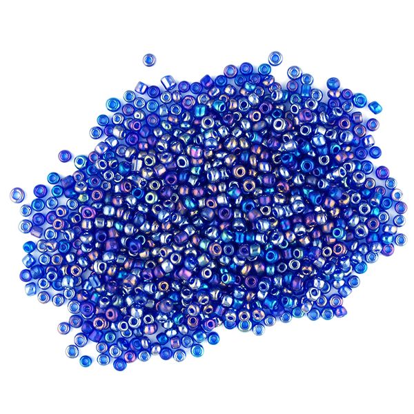 Bead Glass Seed 1.8Mm Blue Rainbow 25G