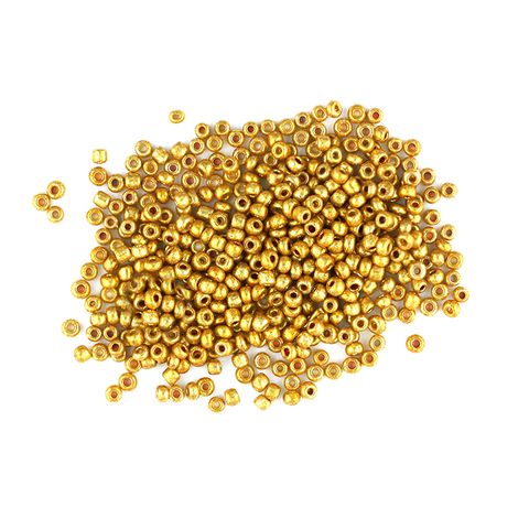 Bead Glass Seed 1.8Mm Metallic Gold 30G