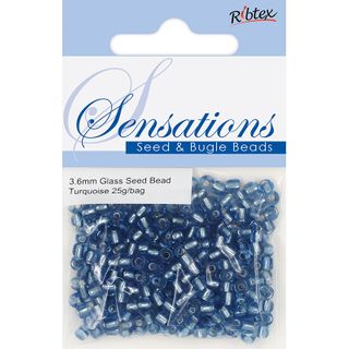 Bead Glass Seed 3.6Mm Turquoise 25G