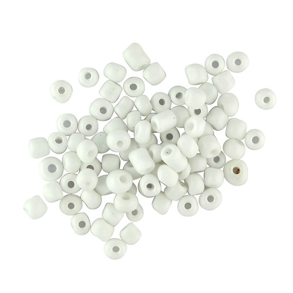 Bead Glass Seed 3.6Mm Solid White 25G