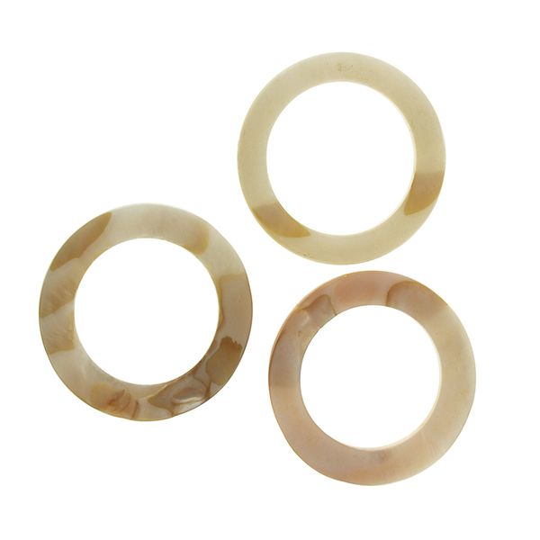 Bead Shell 35mm Ring Natural 3Pcs