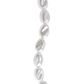 Strung Pearl Dimpled Oblong 12mm White