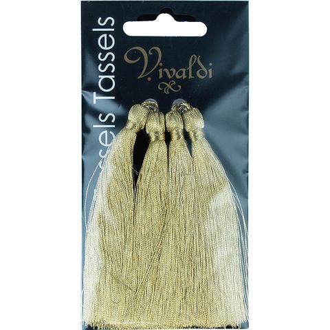 Craft Tassel Metallic 8.5mm Gold 4Pcs