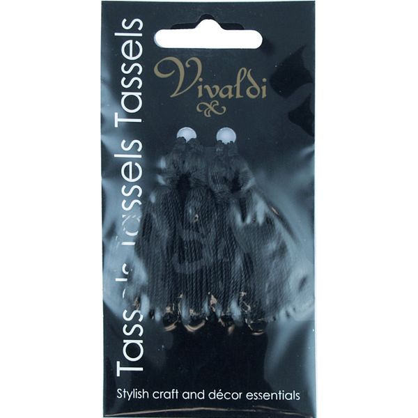 Craft Tassel Rayon 5cm Black 4Pcs
