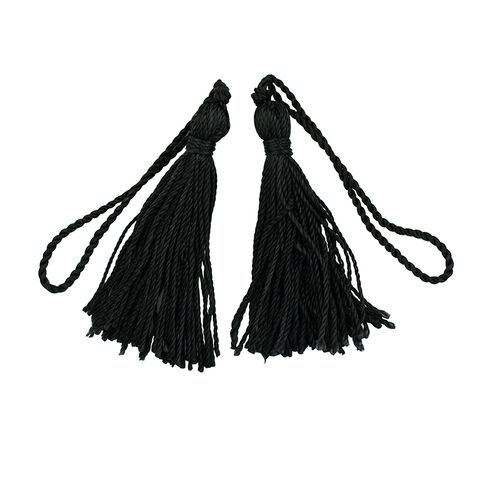 Craft Tassel Rayon 5cm Black 4Pcs