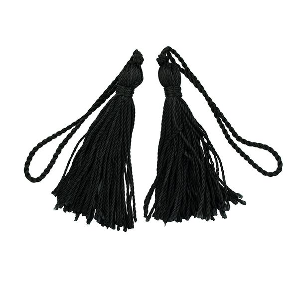 Craft Tassel Rayon 5cm Black 4Pcs
