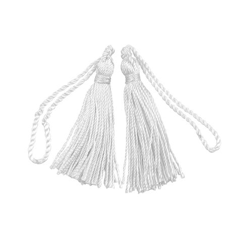Craft Tassel Rayon 5cm White 4Pcs