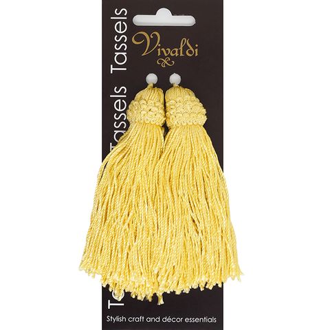 Craft Tassel Rayon Braid 11cm Gold 2Pcs