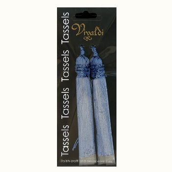 Rayon Tassels 11cm Sky Blue Pkt 2