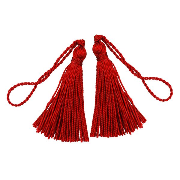 Craft Tassel Rayon 5cm Red 4Pcs