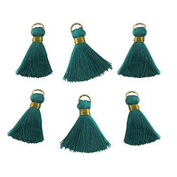 Tassels 2cm Jade 6Pcs