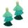 Tassels Triple Aqua Turquoise Green 2Pcs