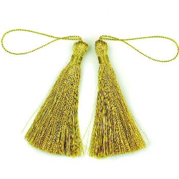 Craft Tassel 70mm Metallic Gold 4Pcs