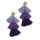 Tassels Triple Lav Amethyst Purple 2Pcs