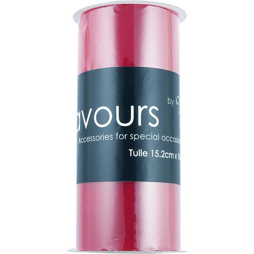 Ribbon Tulle 15.2cm X 18.2m Red 1Roll