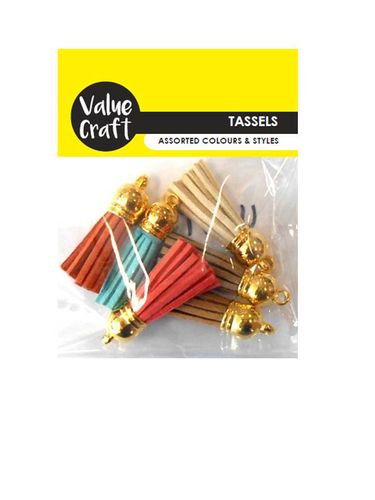 Suede Tassels Mini Assorted 6Pcs