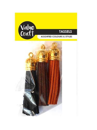 Suede Tassels Large Assorted 3Pcs