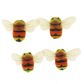 Bees 2.3x4.3cm Yellow Orange Black 4Pcs