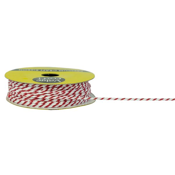 Cord Bakers Twine 1.5mm Red/White 13m