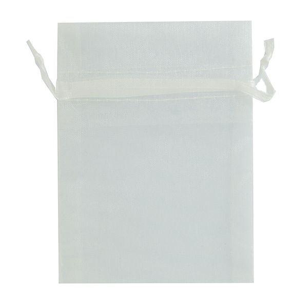 Organza Bag Mini 10 x 7.5cm - White 10Pc