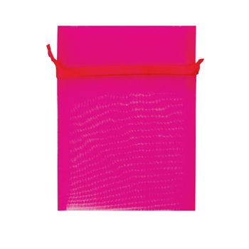 Organza Bag 17x12.5cm Hot Pink Pkt 10
