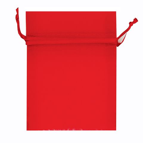 Organza Bag Mini 10 x 7.5cm - Red 10Pcs