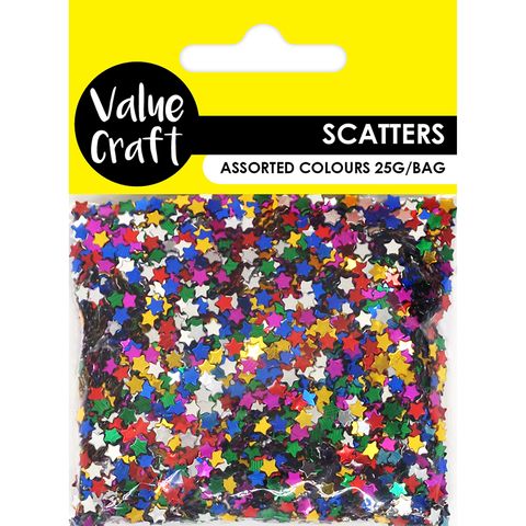 Craft Glitter Shapes Mini Stars 25G