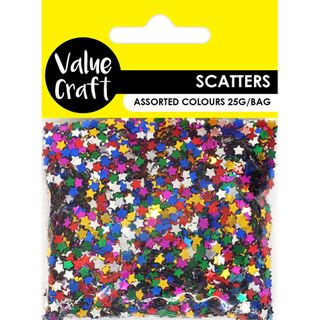 Craft Glitter Shapes Mini Stars 25G