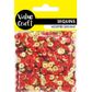 CRAFT SEQUINS 6MM CUP GOLD-RED MIX 24G