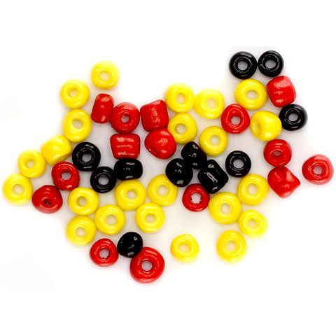 BEADS SEED  3.6MM MULTI  RYB 60G