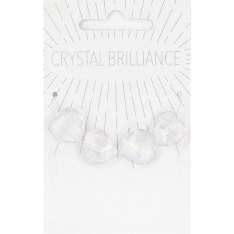 Chinese Crystal Hearts 14mm 4Pcs Crystal