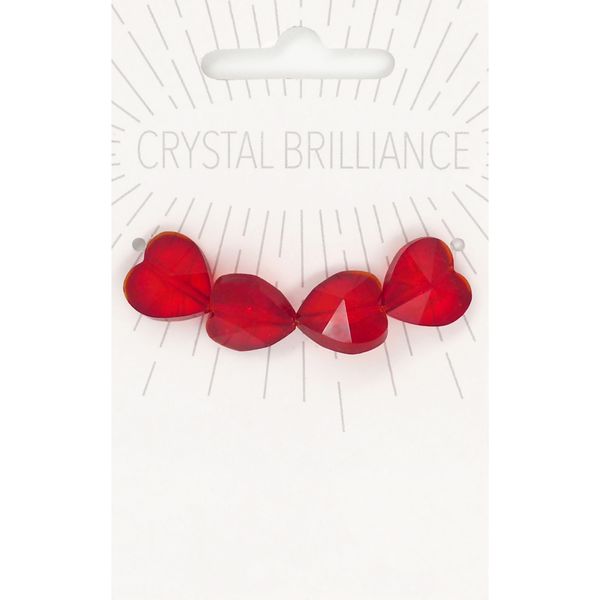 Chinese Crystal Hearts 14mm 4Pcs Red