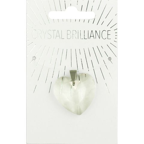 Chinese Crystal Pendant 28mm Heart