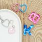 Chinese Crystal Pendant Heart 28mm Pink