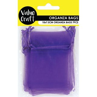 ORGANZA MINI 10CM x 7.5CM PURPLE 7PCS