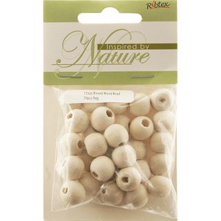 Arbee Wood Ring Beads 5 Pack Natural