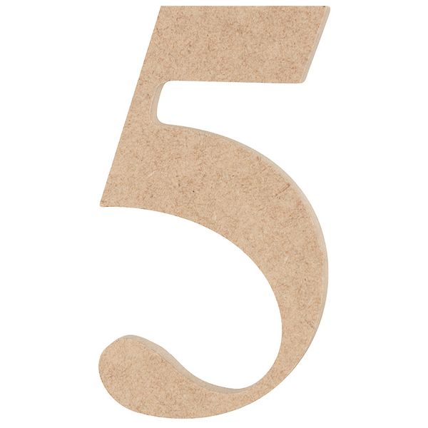 Wooden Numbers Med 5