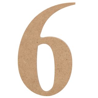Wooden Numbers Med 6