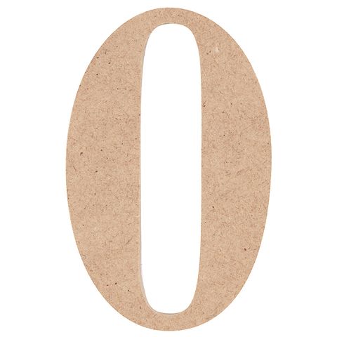 Wooden Numbers Med 0