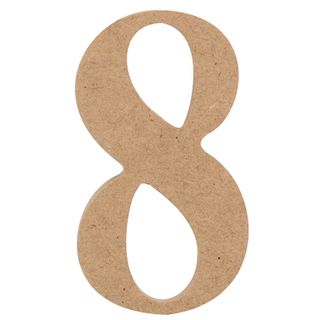 Wooden Numbers Med 8