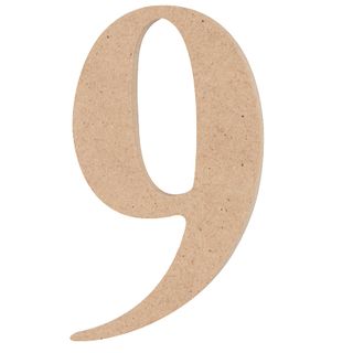 Wooden Numbers Med 9