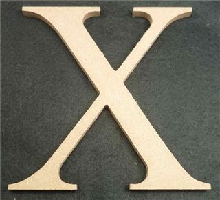 Wooden Alphabet Letter Medium X