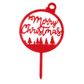 XMAS RED BAUBLE CAKE TOPPER 1PC