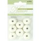 Bead Porcelain Donut 20mm White 8Pcs