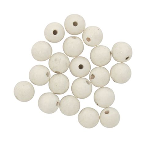 Bead Porcelain Round 10mm White 20Pcs