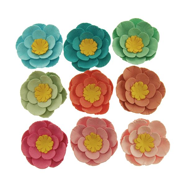 Bright Assorted Cora Flower 9Pcs