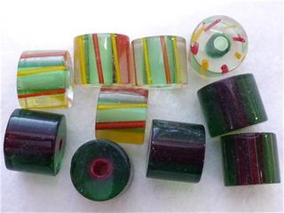 Glass Candy Beads 10mm Multi Pkt 10